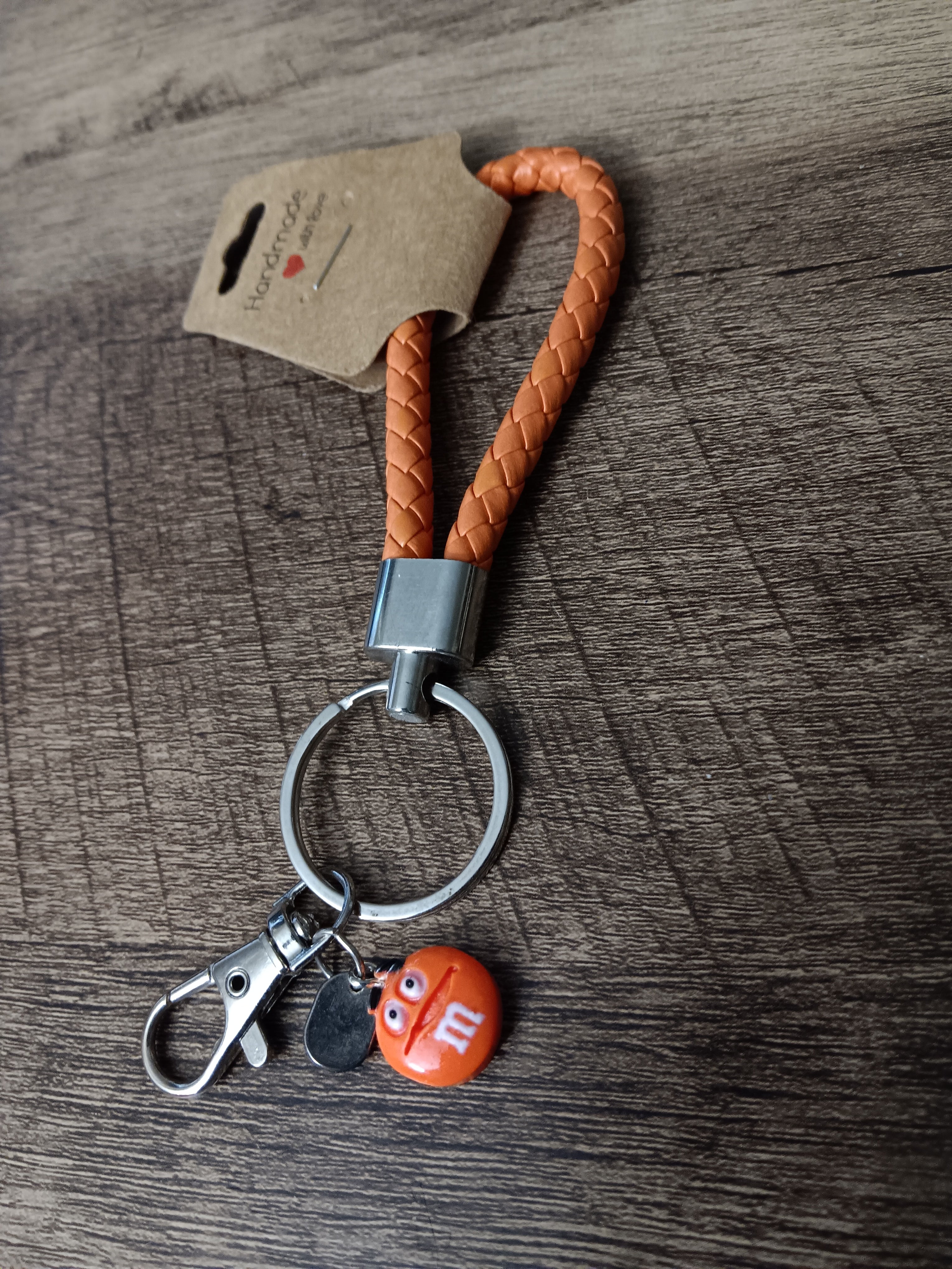 Faux Leather Braided Keychains