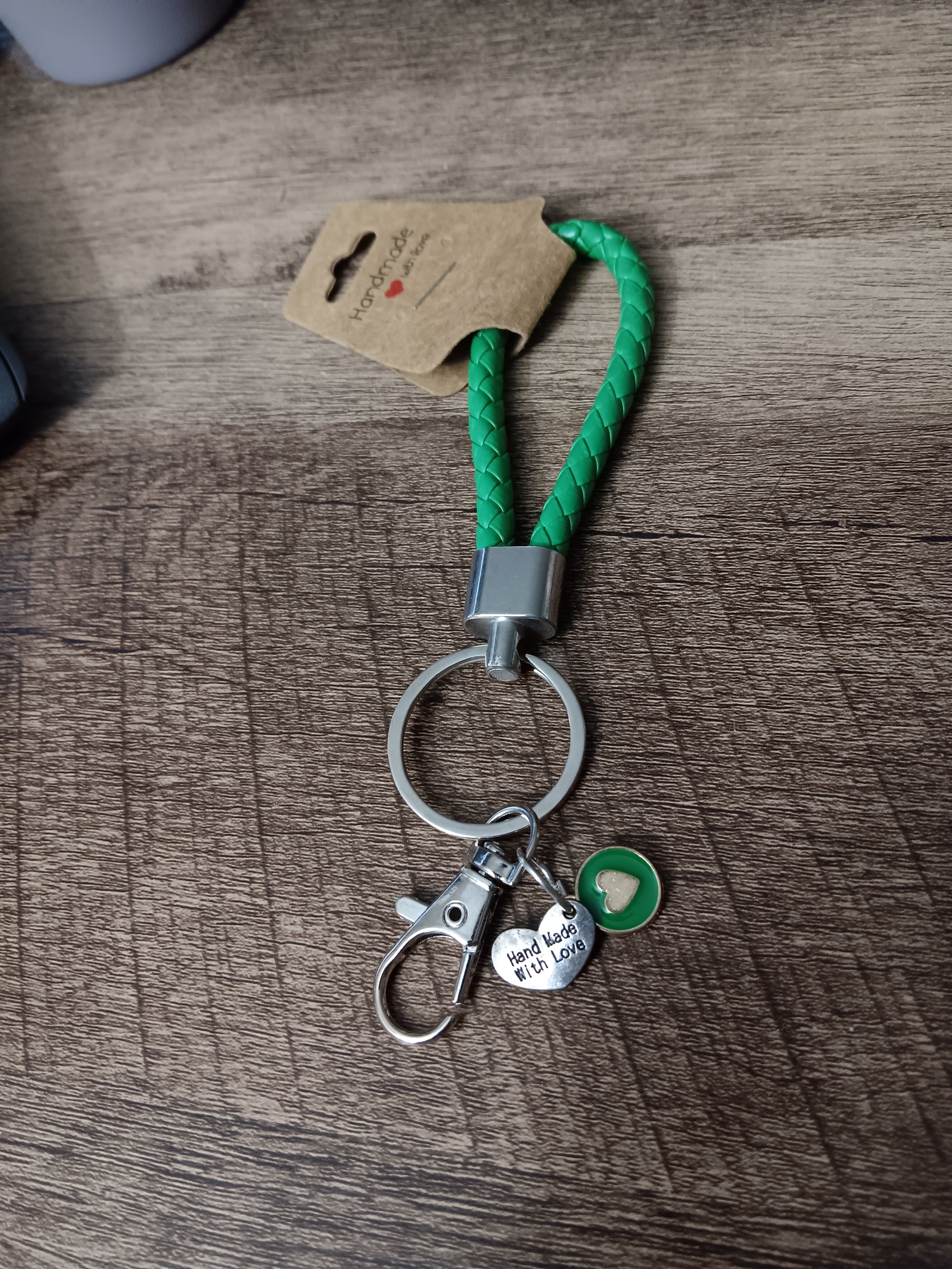 Faux Leather Braided Keychains