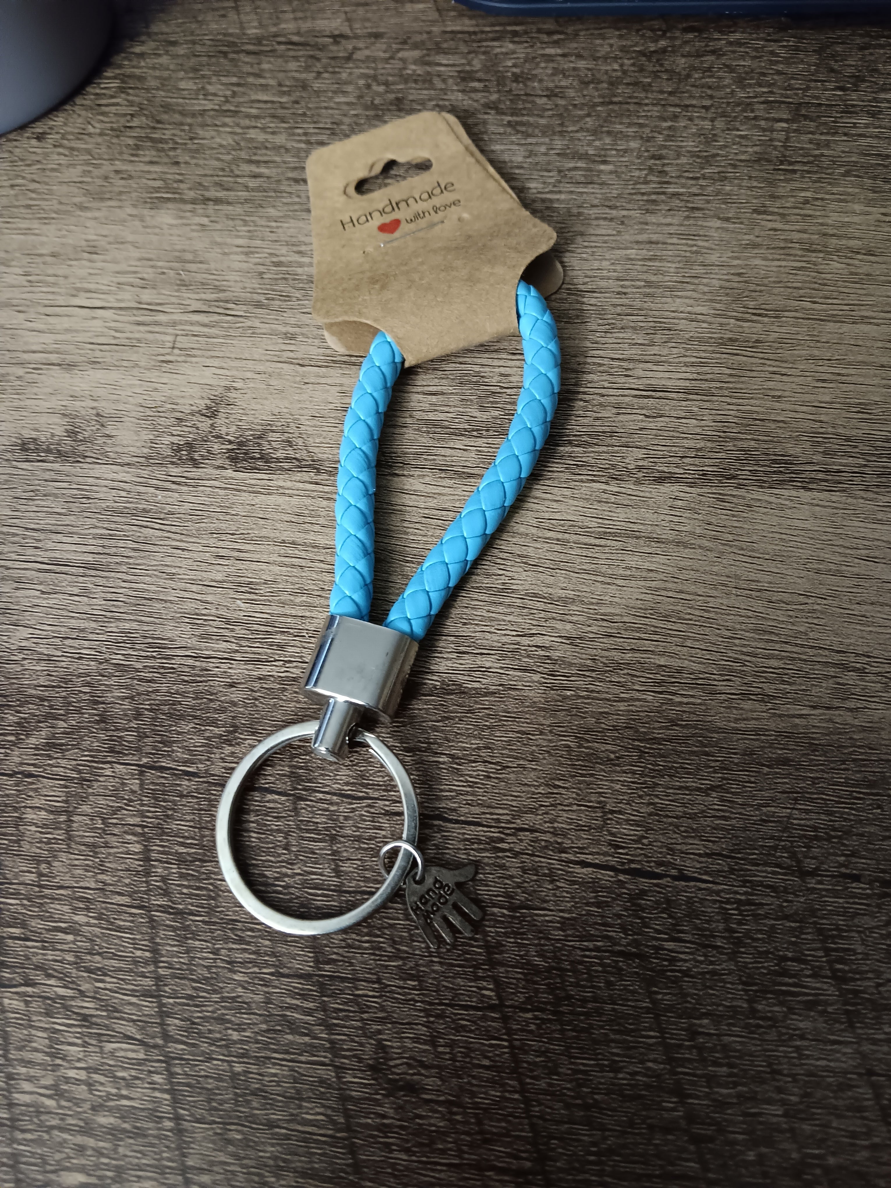 Faux Leather Braided Keychains