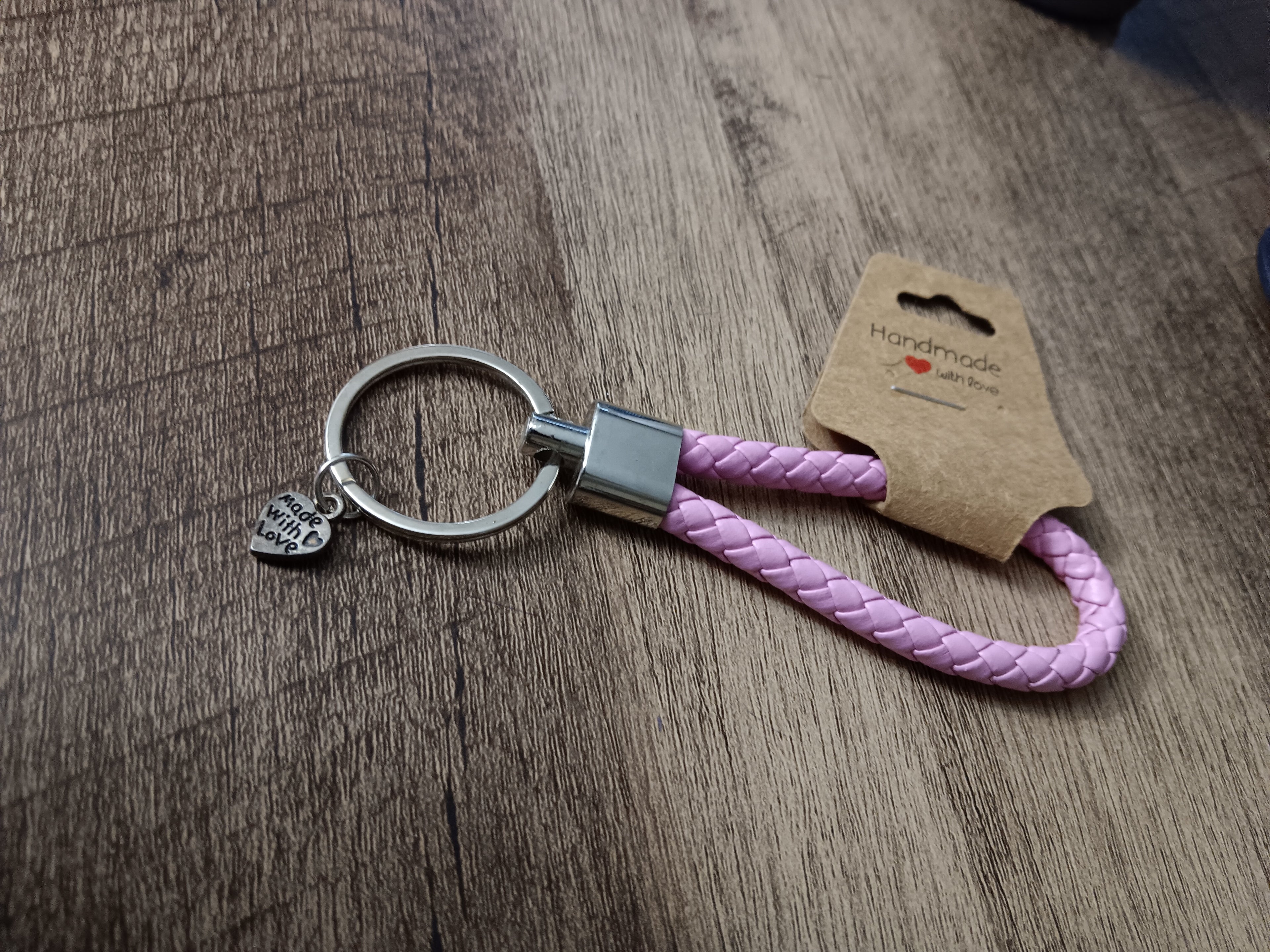 Faux Leather Braided Keychains