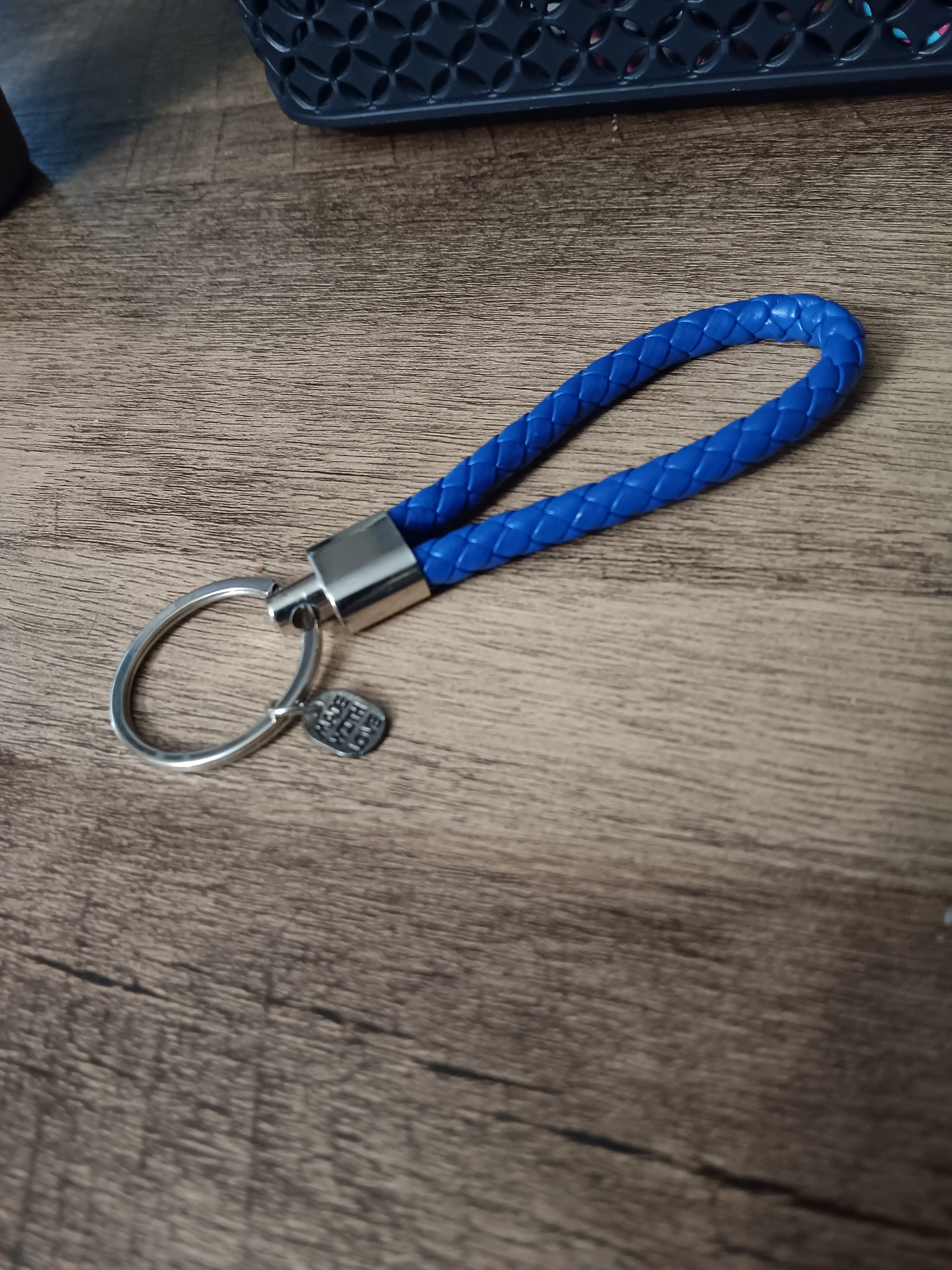 Faux Leather Braided Keychains