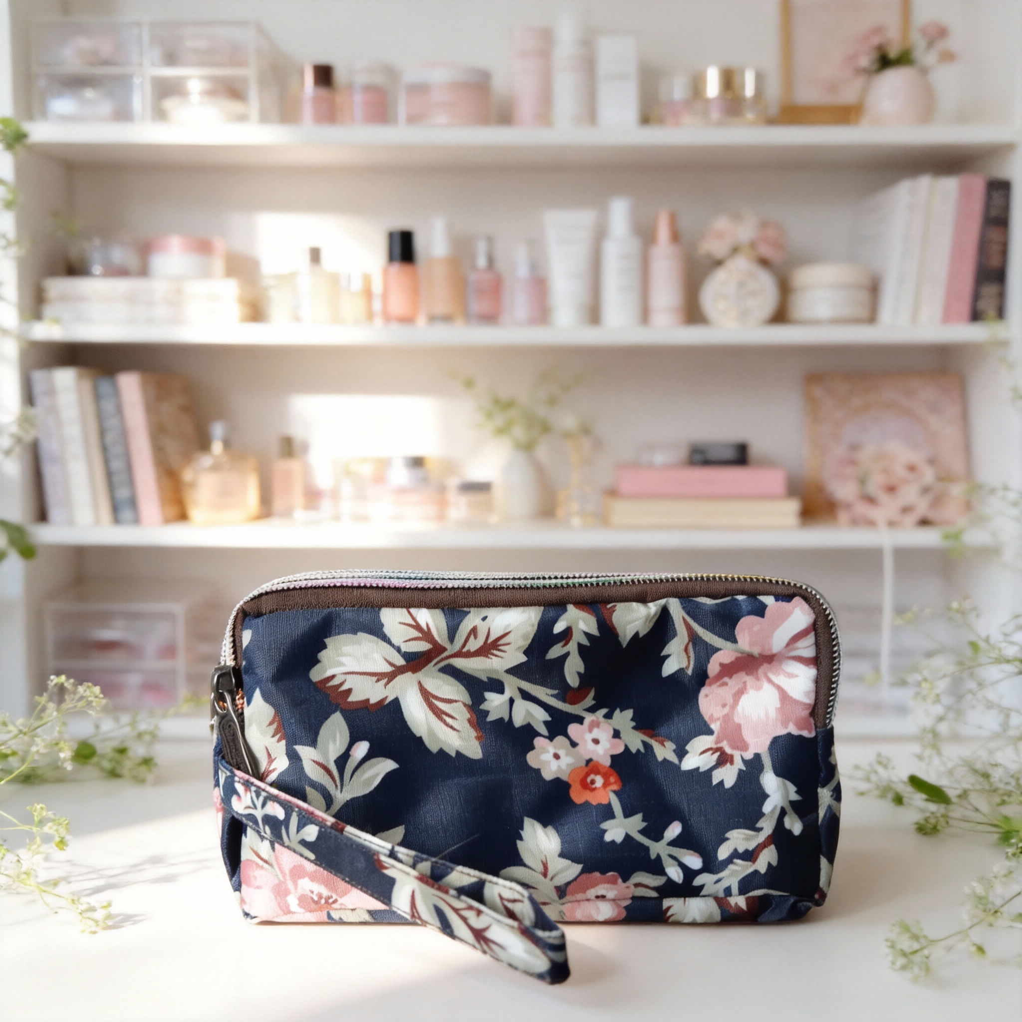 Handmade 3 Pocket Rainbow Zippered Hand Clutch