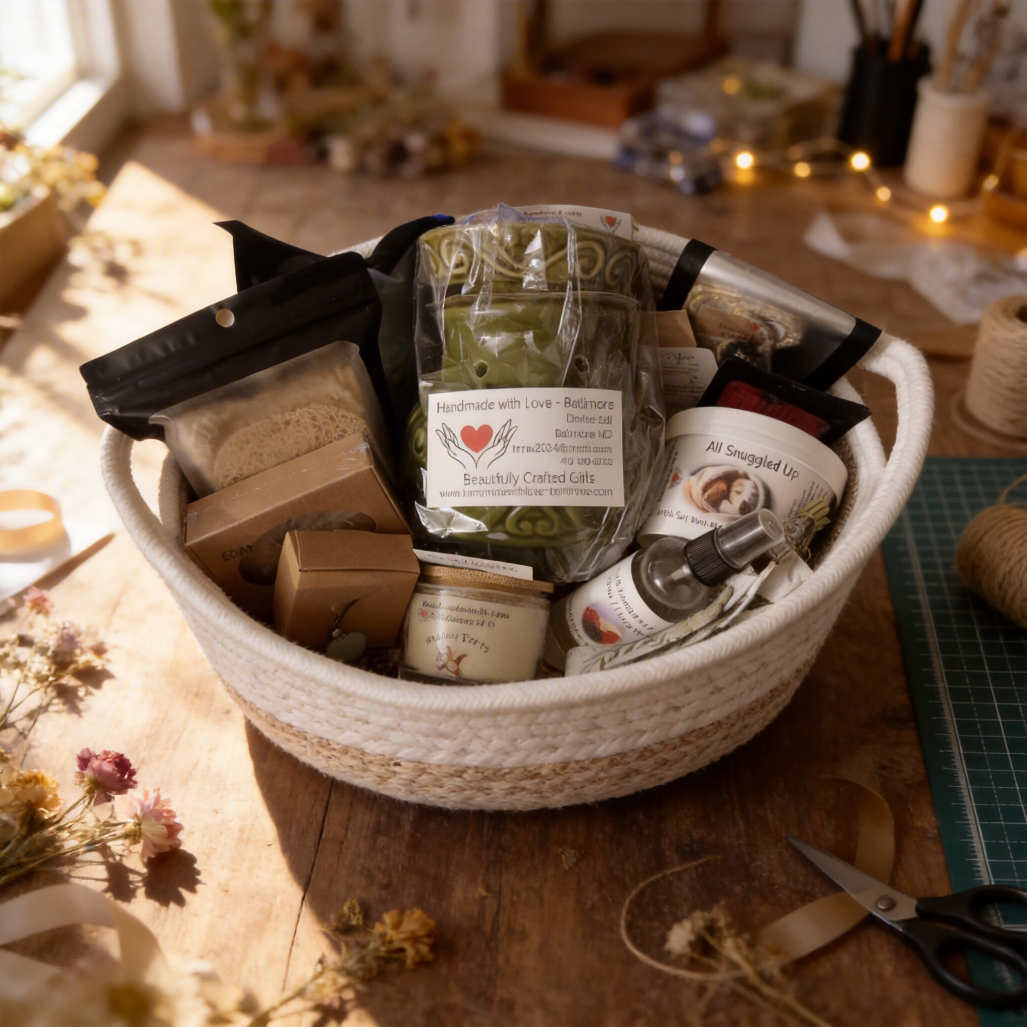 Handmade Gift Baskets and Bags for all occasios.